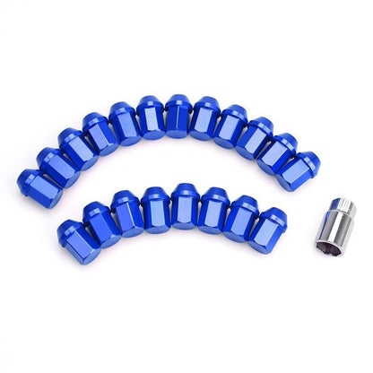 ya 10 9.16 baidi M12x1.25 16Pcs 35mm Close End Lug Nut + 4Pc Anti Theft Wheel Lock Nut Alumi Blue