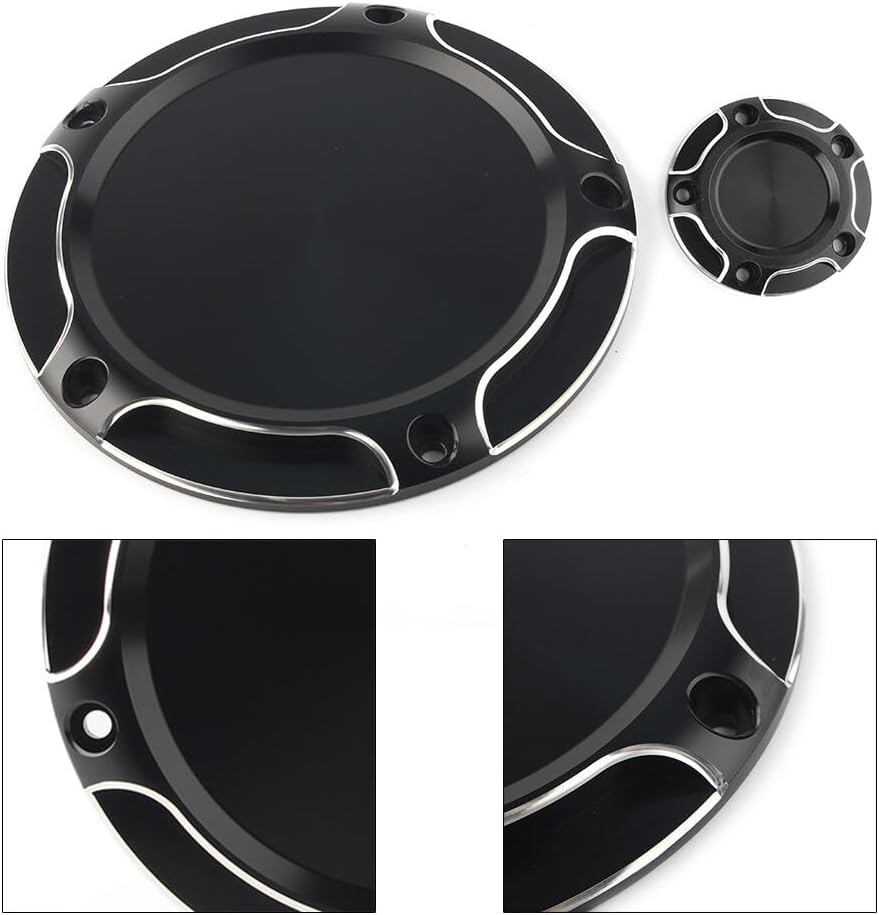 ya 9 10.24 Black Derby Timing Timer Cover Fit Harley Electra Street Road Tri Glide 14-