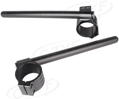 ya 4 8.14 Fit Cafe Racer Universal Black Clip-On Motorcycle 7/8 Handlebars 53mm Fork Tube