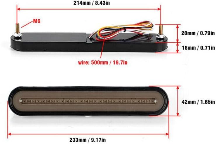 ya 3 8.24 baidi 1pcs Car Trailer Durable 100 LED Stop Tail Turn Light Flowing Anti Brake Light 