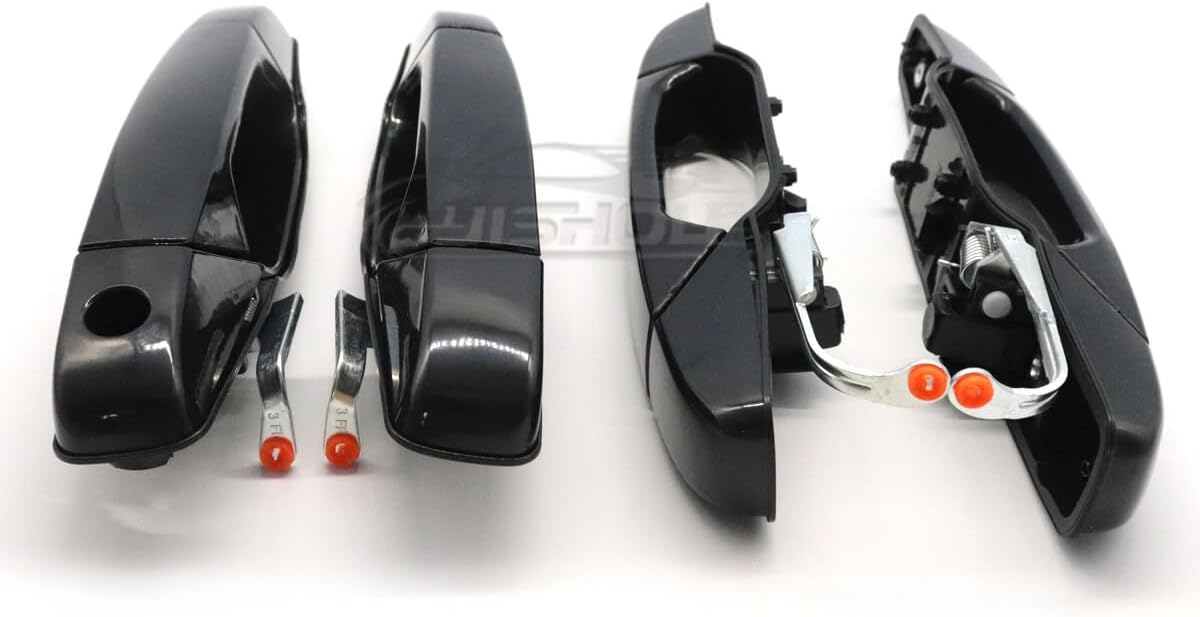 ya 10 9.16 baidi Black 4-Piece Front and Rear Door Handles for Chevrolet for GMC Tahoe Yukon Sierra 07-14-
