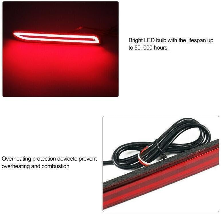 ya 4 8.10 for Toyota RAV4 2019-23 LED Rear Fog Light Tail Bumper brake Driving Light 2X