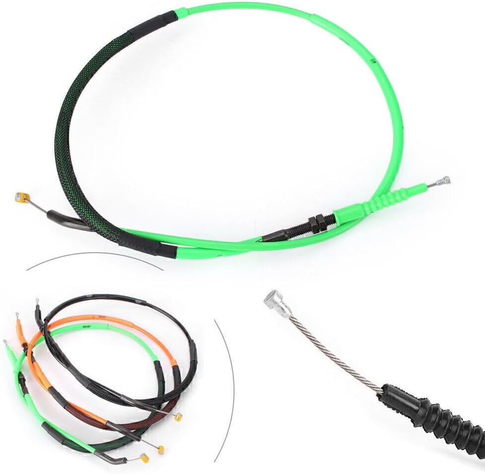 ya 14 9.20 zhengce Motorcycle Steel Clutch Cable Wire for Kawasaki ZX-6R 2009 2010-2016 Green-1
