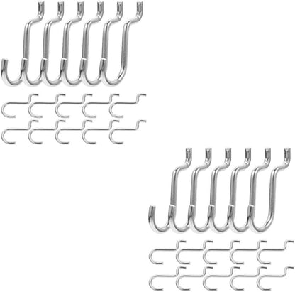 ya 26 10.21 baidi 2 PCS Iron Wire Hook Metal Pegboard Hanger Stainless Steel Hooks-3