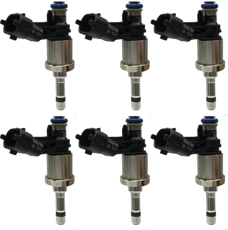 ya 10 9.16 baidi 6 x Fuel Injectors For GM for Chevrolet Camaro Traverse for GMC Acadia CTS 3.6L 12638530