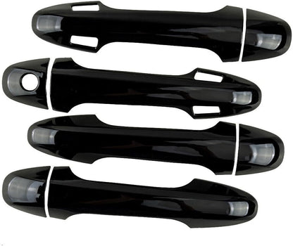ya 2 8.15 Glossy Black for Smart Key Door Handle Cover Trim Fits for Toyota Tacoma 2016-21 Good 