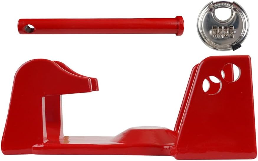 ya 5 8.24 baidi TL-50 Gooseneck Padlock with Combination Lock for RV Livestock Trailer Red