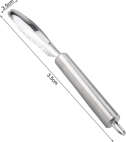 ya 14 9.20 baidi 1X Fish Scale Scraping Stainless Scaler For Fish Cleaning Tools Fish Skin Brush-1