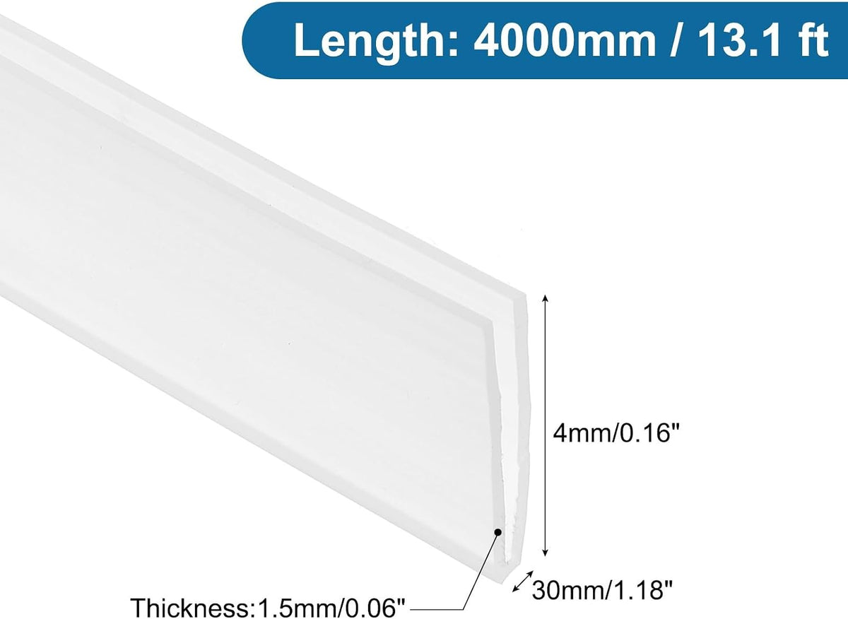 ya 26 10.21 baidi U Channel Edging Trim, 13.1 ft 1.18Wx0.06Tx0.16H Sheet Ed Guard Protector