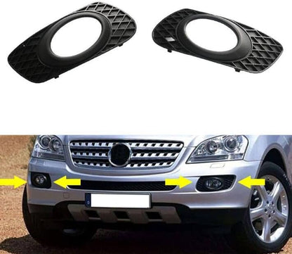 ya 10 9.16 zhengce 1 pair of L+R front bumper fog light covers suitable for Mercedes ML63 AMG