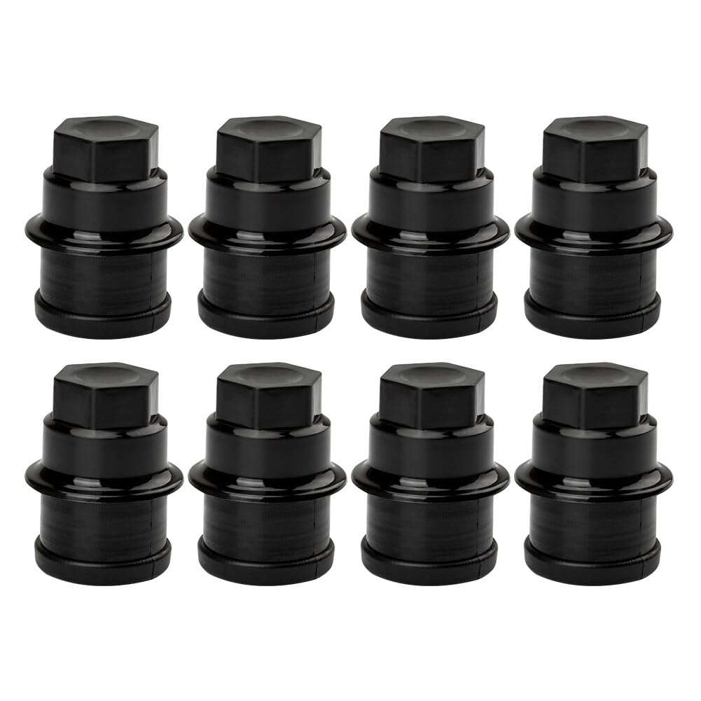 ya 10 9.16 baidi 24PCS New Wheel Lug Nut Cap Black Plastic Fits for Chevrolet for GMC for Cadillac Truck