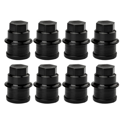 ya 10 9.16 baidi 24PCS New Wheel Lug Nut Cap Black Plastic Fits for Chevrolet for GMC for Cadillac Truck