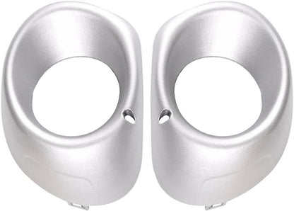 ya 9 10.24 2X Front Bumper Foglight Cover Silver Left+Right Side For 2013-2015 for Outlander