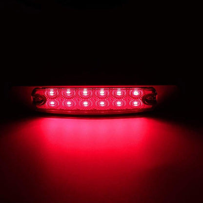 ya 4 8.10 4x LED Sealed Side Marker Clearance Light Fish Shape Trailer 2x Red+2x Amber