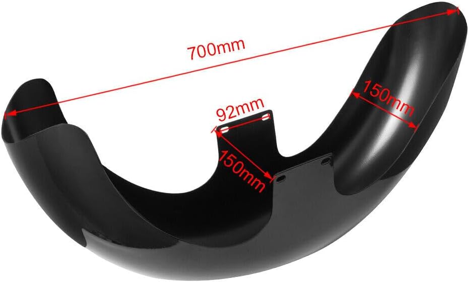 ya 4 8.10 Gloss Black 19-inch Wheel Package Front Fender for Harley Touring Glide Custom Bag