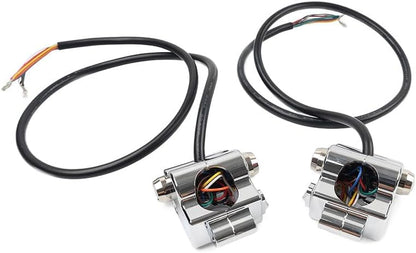 ya 4 8.14 Motorycle CNC 1 25mm Handlebar Switch Controls Housing for Harley Universal