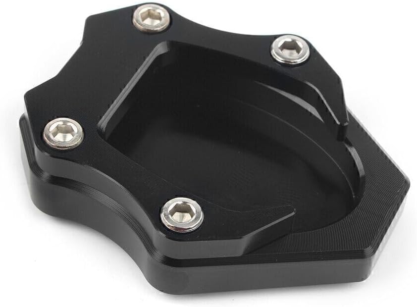 ya 4 8.8.2 Motor Kickstand Side Kick Stand Plate Pad Fit for Kawasaki VERSYS 650 2010-16 Black