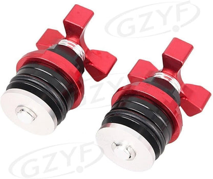 ya 6 8.24 baidi 37mm Front Fork Cap Fit for Kawasaki 250 Black& Red Aluminum