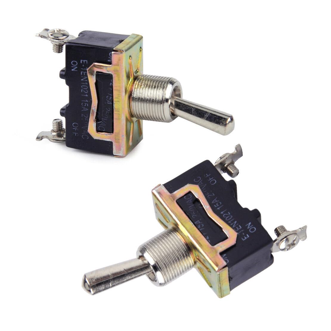 ya 6 8.24 baidi 5 Pack SPST 2 Pin Auto Boat 15A 250V On/Off Rocker Toggle Switch with Waterproof Boot 