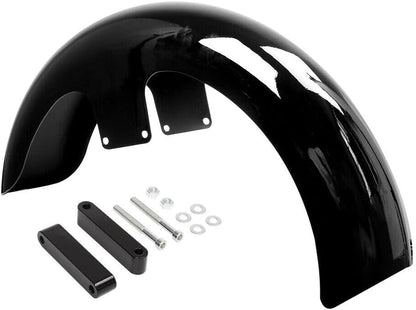 ya 4 8.10 Gloss Black 19-inch Wheel Package Front Fender for Harley Touring Glide Custom Bag