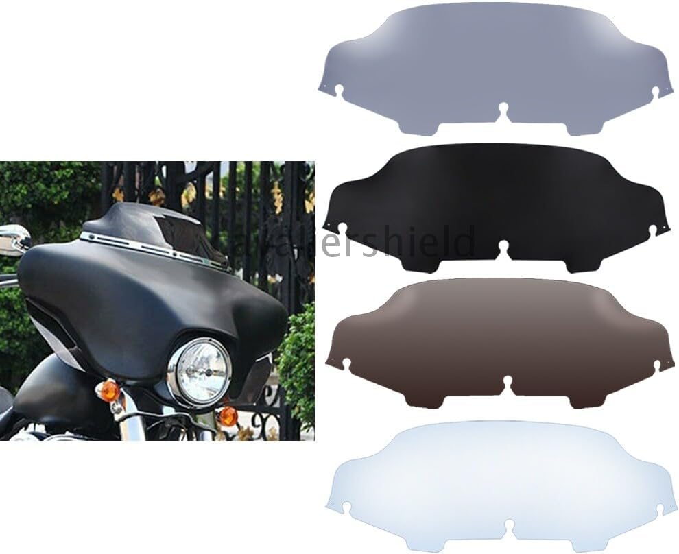 ya 23 10.7 baidi 4 Color Wave 6 Windshield Windscreen for Harley Touring Electra Glide 96-13 US