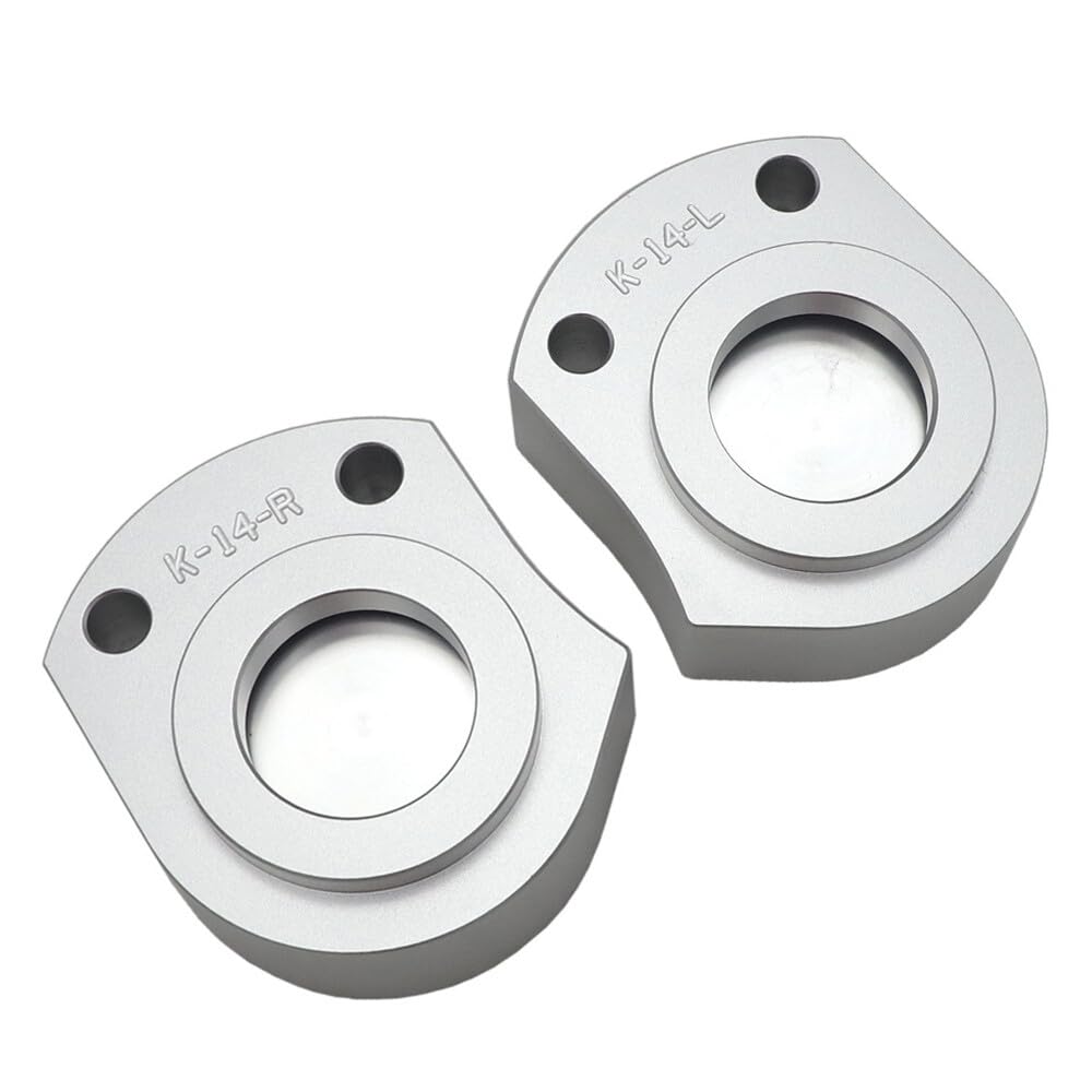 ya 4 8.8.2 for Kawasaki ZX14R/ZZR1400 2006-2018 Silver CNC Handlebar Riser Spacer Kit