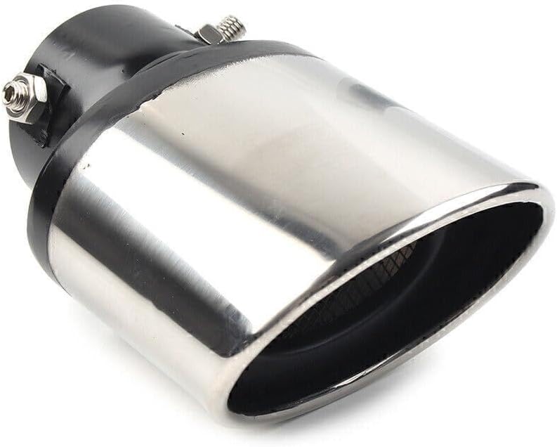 ya 6 8.14 Chrome Car Stainless Steel Rear Pipe Tail Muffler Tip Round Accessories