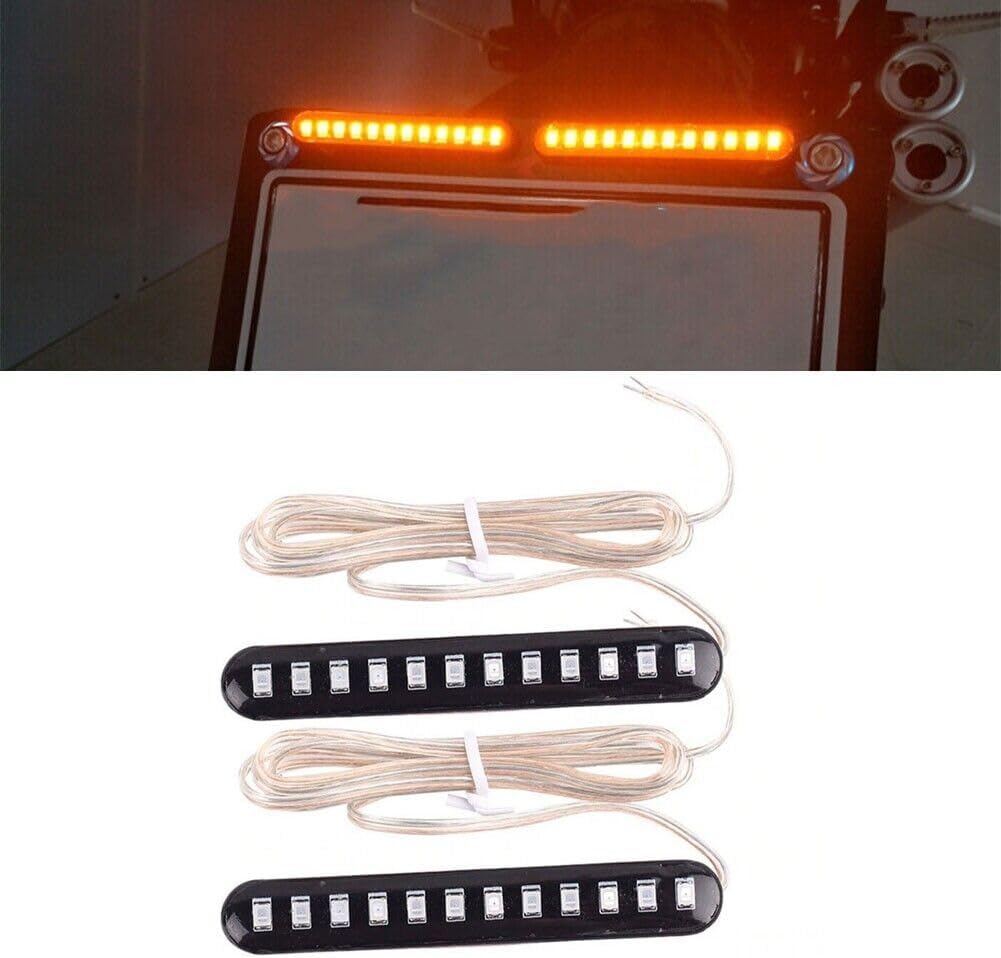 ya 4 8.8 Motorcycle turn signal DC 12V Flowing license plate light bar 