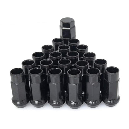 ya 10 9.16 baidi M12x1.5 Lug Nuts 48mm Steel 20 Pieces Open Wheel Nut Bolts with Socket Key Black -