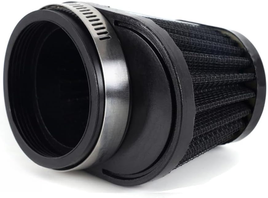 ya 5 8.10 Black 55mm Air Filter Cleaner Round Tapered Replacement Fit For Motorcycle/Car