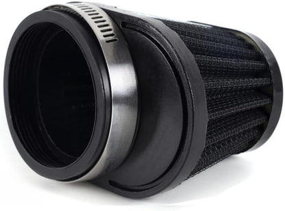 ya 5 8.10 Black 55mm Air Filter Cleaner Round Tapered Replacement Fit For Motorcycle/Car