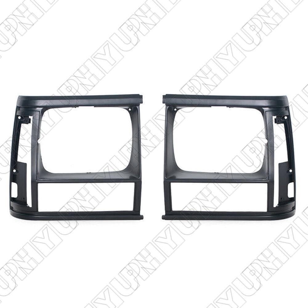 ya 9 10.24 For 1991-1996 for Jeep Cherokee Black Headlight Bezel LH & RH Set 55034078 55034079