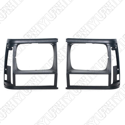 ya 9 10.24 For 1991-1996 for Jeep Cherokee Black Headlight Bezel LH & RH Set 55034078 55034079