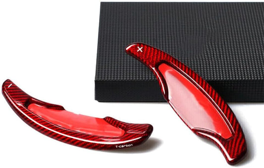 ya 4 8.8.2 Carbon Steering Wheel Shift Paddle Extension Red for Cadillac ATS ATS-L 2014-17