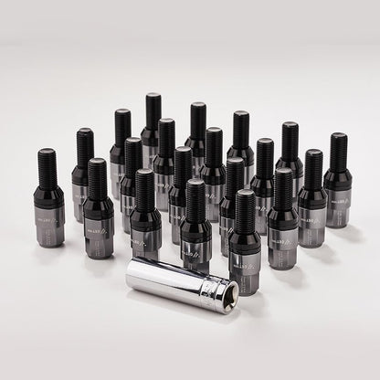 ya 10 9.16 baidi 20 Pack M12x1.25 Wheel Lug Bolts Tapered for SEAT Stud Kit 28mm Shank for Jeep for Chrysler -