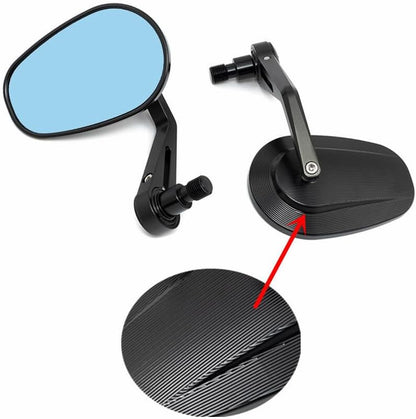 ya 2 8.15 Black CNC Handlebar End Oval Side Mirror for Yamaha XSR700 XSR900 MT-07 XJ6 FZ8