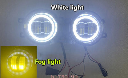 ya 4 8.14 Suitable for Toyota Prado LC150 FJ150 2010-2015 Car Front Bumper Fog Light Angel Eye Pair 