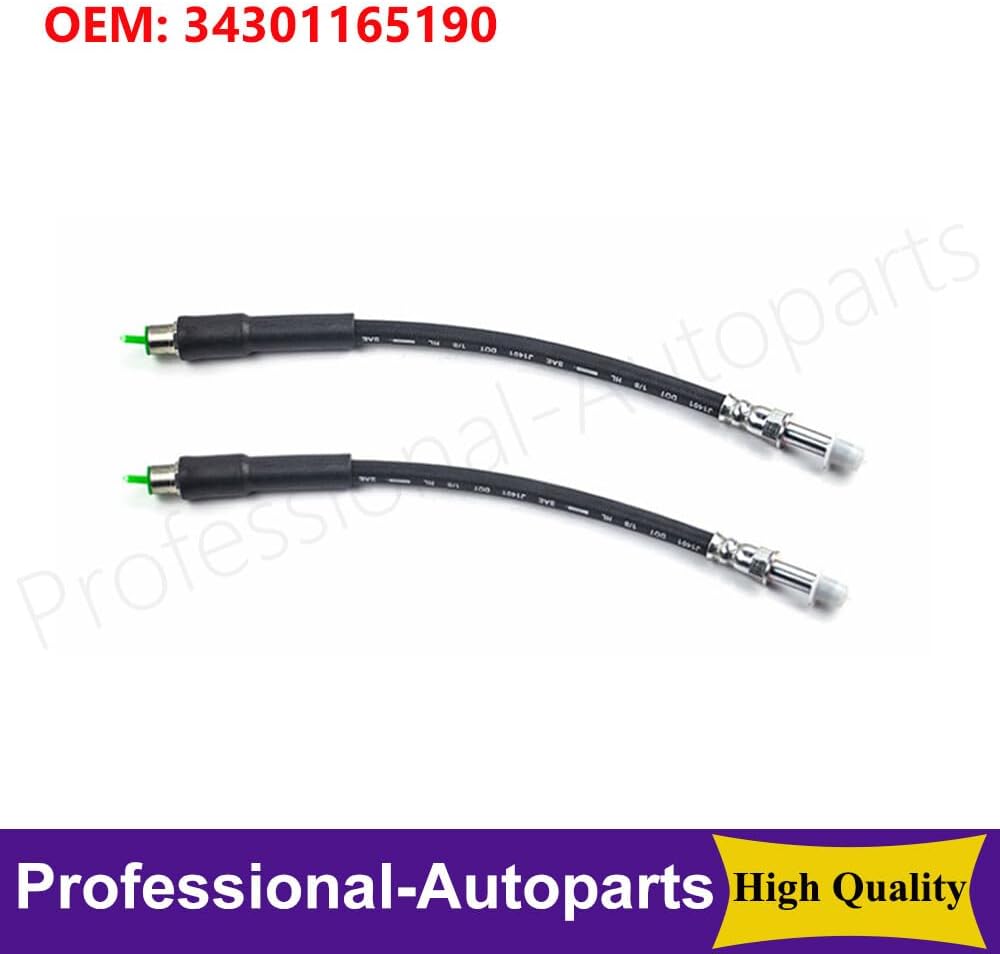 ya 10 9.16 baidi 2PCS Rear Brake Hose 34301165190 for BMW 5 Series E39 Brake Hydraulic Hose