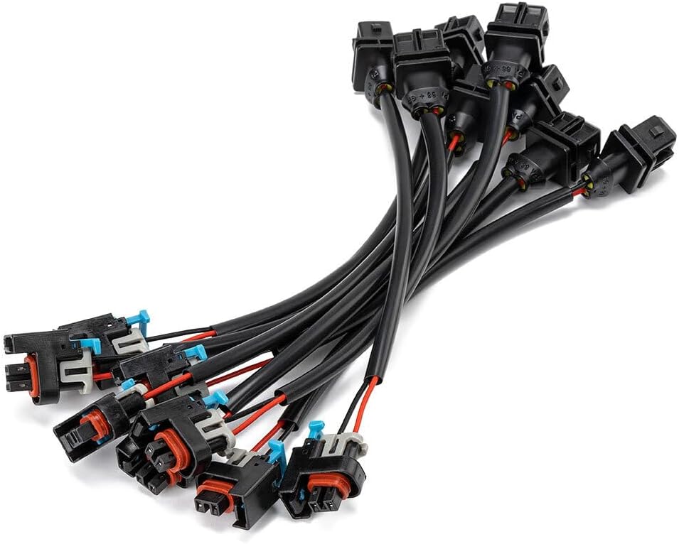ya 10 9.16 baidi 8 Piece Fuel Injector Harness Adaptor for Jetronic EV1 to for Mini Multic 2