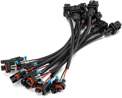 ya 10 9.16 baidi 8 Piece Fuel Injector Harness Adaptor for Jetronic EV1 to for Mini Multic 2