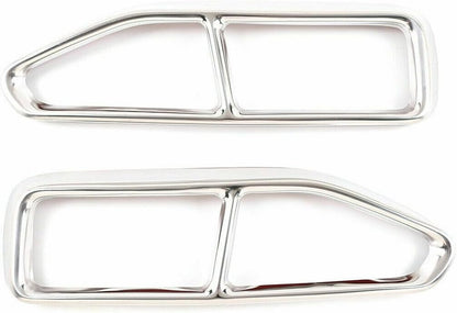 ya 10 9.16 baidi Chrome Silver Tip Cover Decoration for BMW 7 Series G11 G12 2016-18-