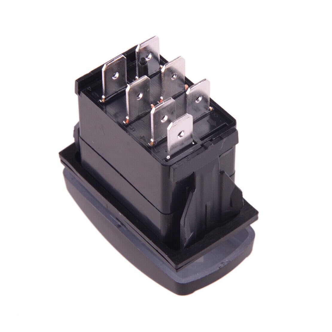 ya 6 8.14 Car Truck 7 Pin 12V 24V Rocker Switch 3 Way with Blue Indicator Hot 
