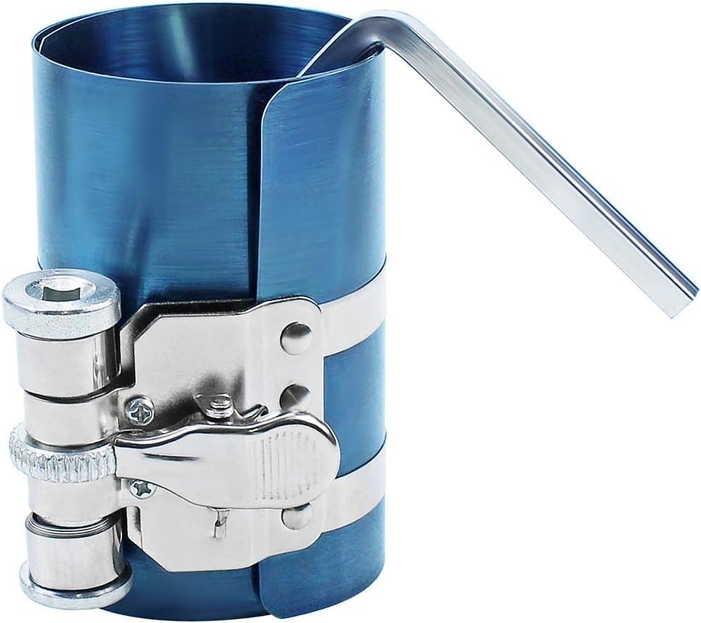 ya 6 8.14 Piston Ring Compressor Adjustable Ratchet Piston Installer Tool Removal Tool