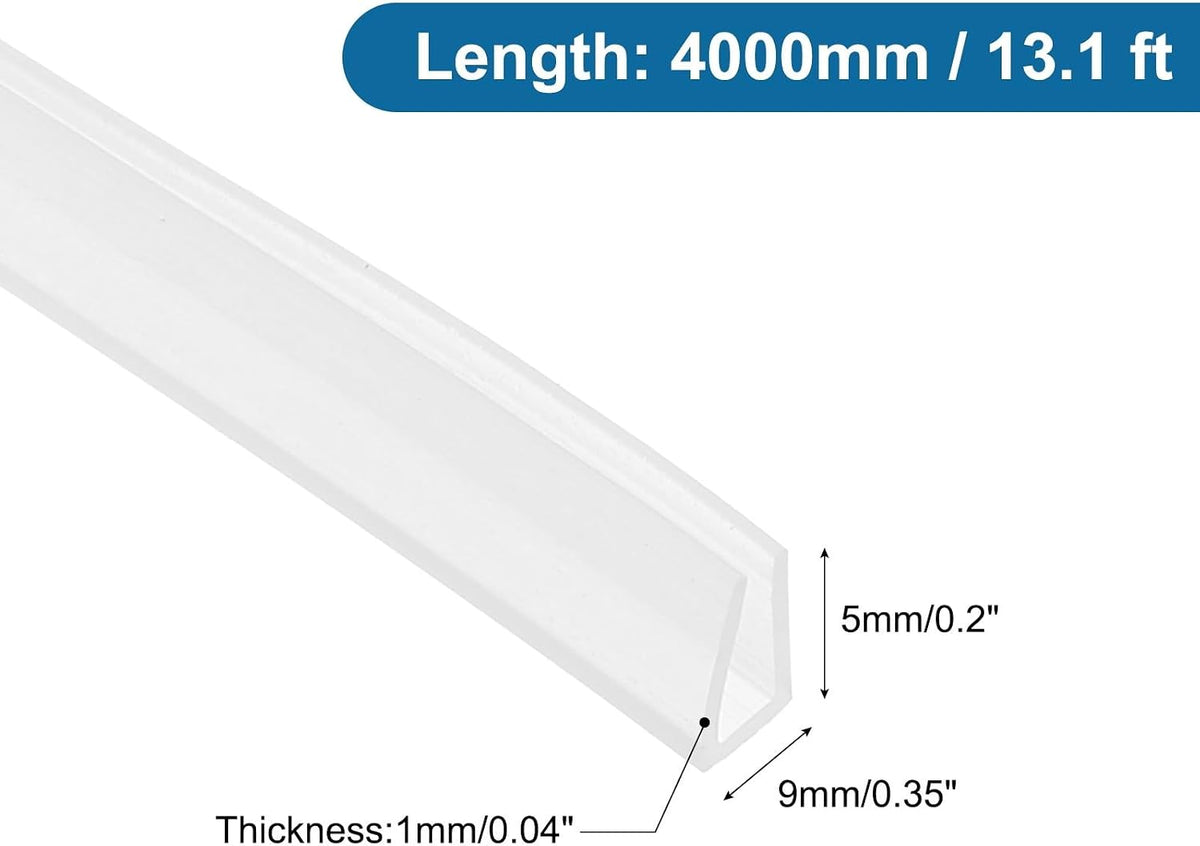 ya 26 10.21 baidi U Channel Edging Trim, 13.1 ft 0.35Wx0.04Tx0.2H Sheet Ed Guard Protector