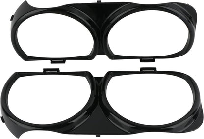 ya 4 8.10 for Dodge for Challenger 2015-2019 Pair Front Headlight Lamp Bezel Trim Left+Right