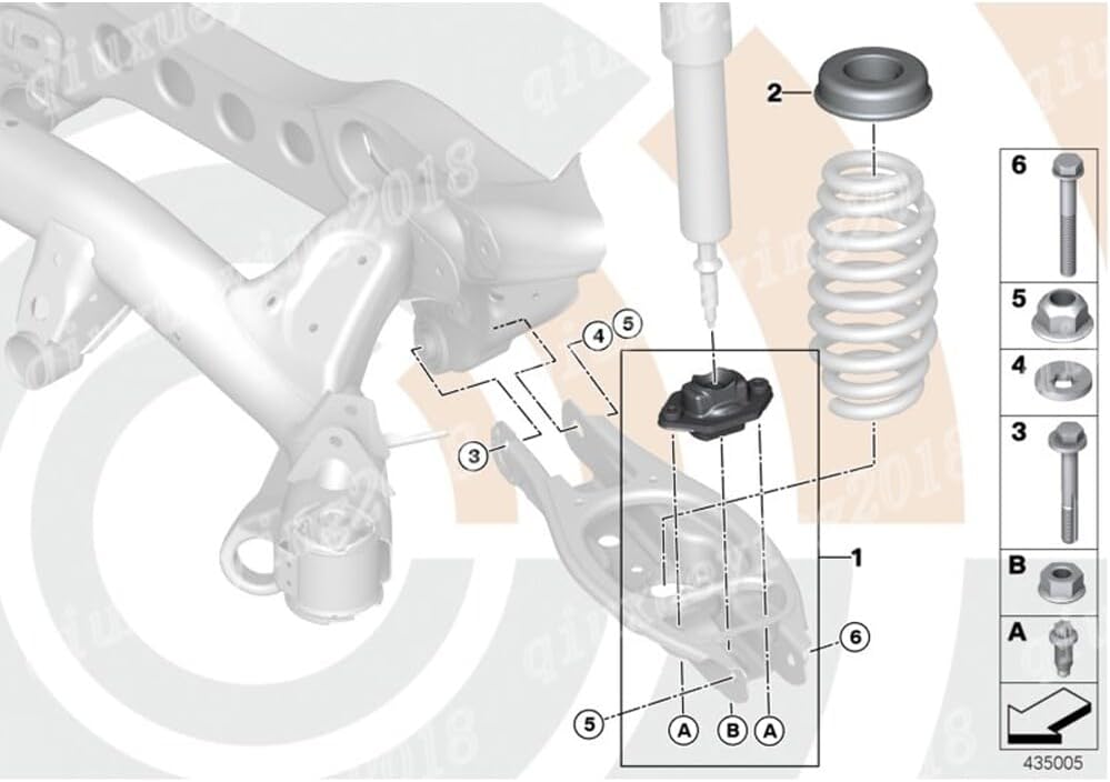 ya 8 8.24 baidi Rear Support Strut Mount Set for BMW E81 E87 E82 E88 E90 E92 E91 E93 33522406287