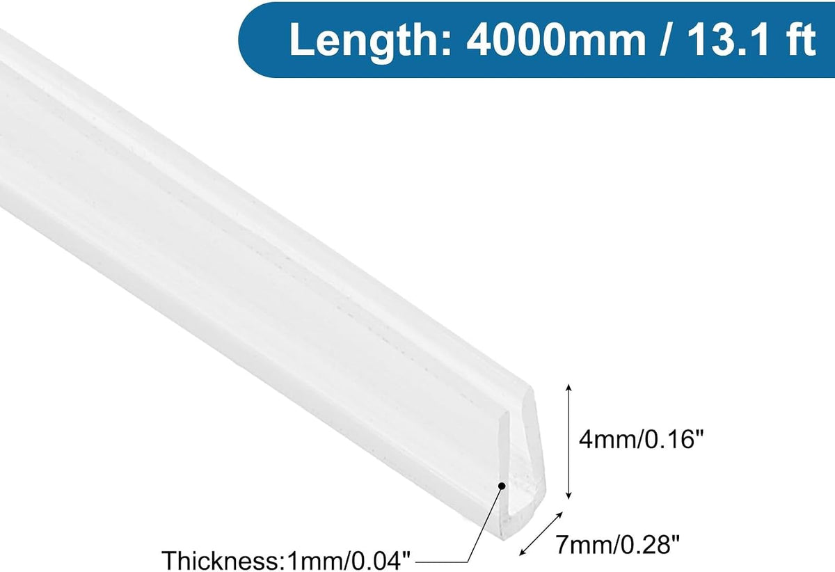 ya 26 10.21 baidi U Channel Edging Trim, 13.1 ft 0.28Wx0.04Tx0.16H Sheet Ed Guard Protector-2