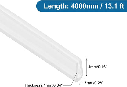 ya 26 10.21 baidi U Channel Edging Trim, 13.1 ft 0.28Wx0.04Tx0.16H Sheet Ed Guard Protector-2