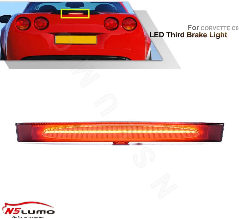 ya 4 8.10 Red LED 3rd High Mount 3rd Tail Brake Stop Light for 2005-13 for Chevrolet for Corvette C6