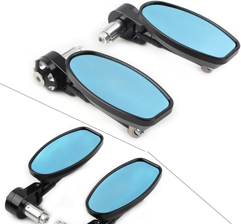 ya 2 8.15 22MM 25MM Universal Handle Bar End Rearview Mirrors Motorcycle Black